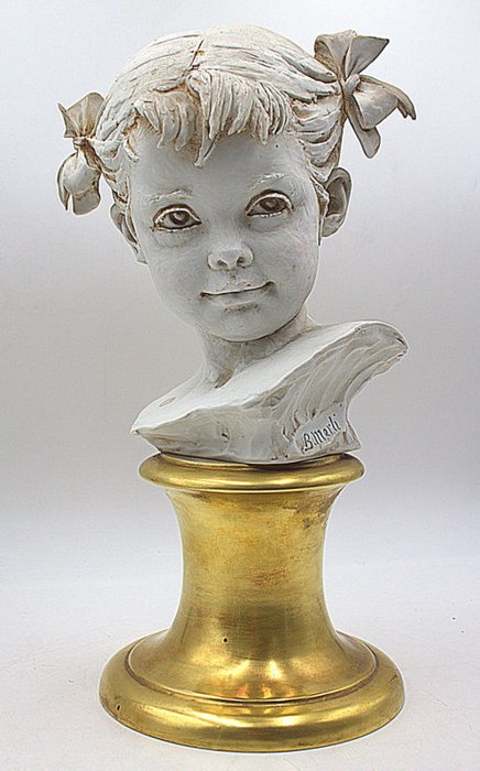 Bruno Merli - Little girl bust - Porcelain