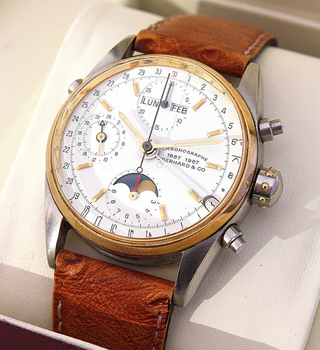 Eberhard & Co. - Navy Master Triple Date Moonphase - 32012/A6 - Hombre - 1990-1999