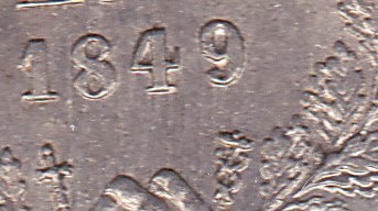 Nederland – 10 cent 1849 b (zonder punt achter het jaartal) – Zilver