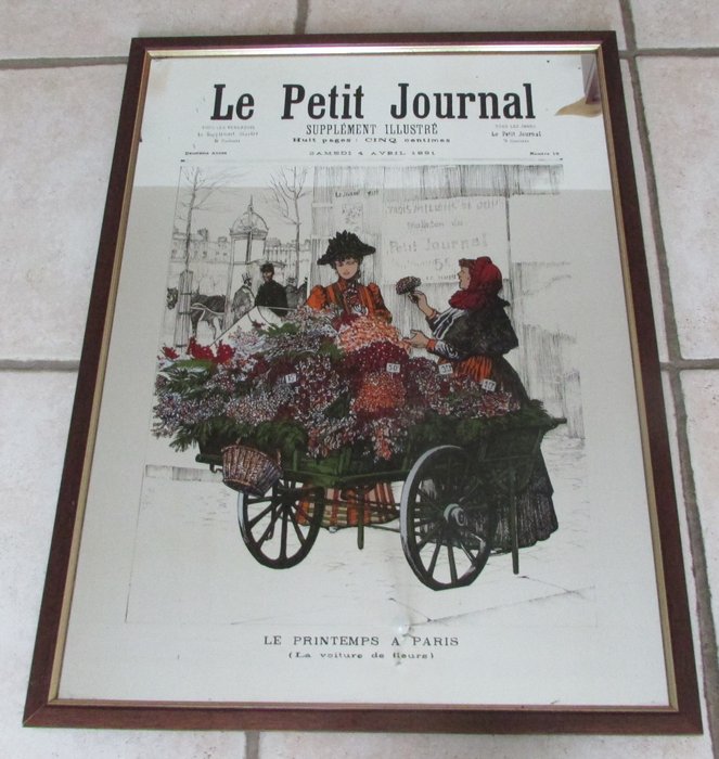 le petit journal - stor speilannonsering tidligere jobb i Paris - glass
