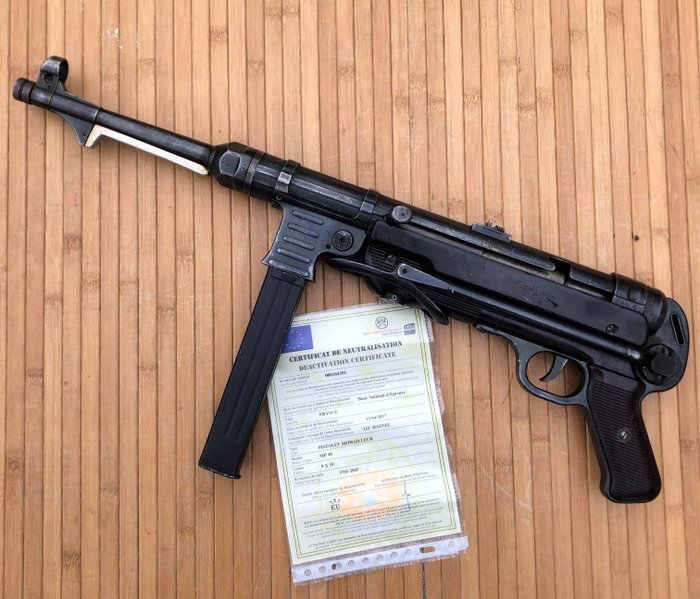 Alemania - Haenel - MP40 - Automatic - Fuego central - Pistola - 9x19mm Para