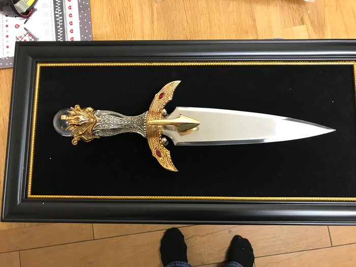 Aruthian society  - Franklin Mint - Il leggendario Dagger di Re Artù raramente offerto - Placcato in oro 24 carati
