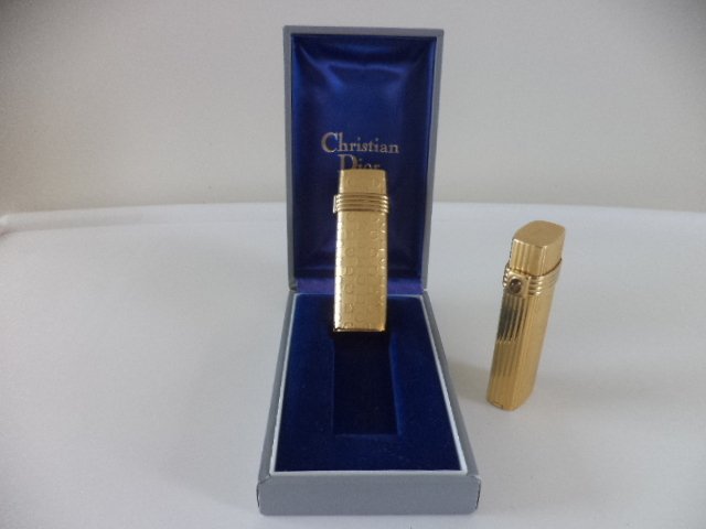 Christian Dior - 2 encendedores - Color chapado en oro de 18 quilates