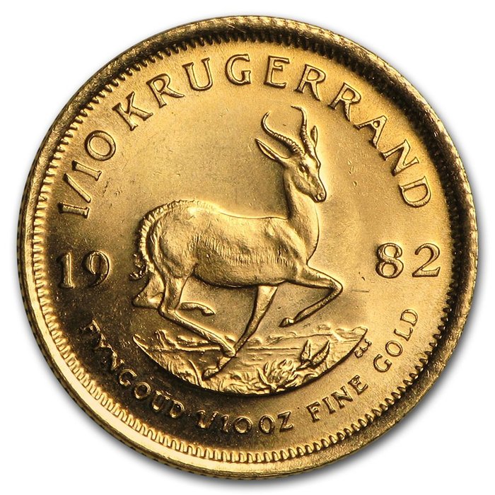 Südafrika. 1/10 Krugerrand 1982 Goldmünze