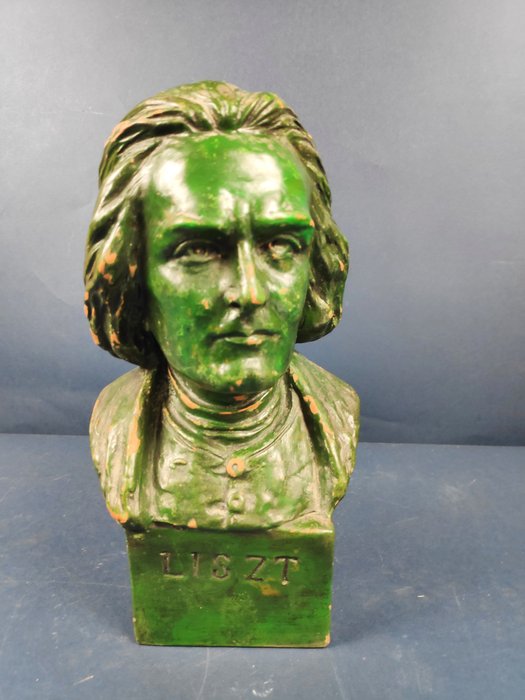 H. Onesto - Skulptur des Liszt-Musikers - Terrakotta - Erste Hälfte des 20. Jahrhunderts