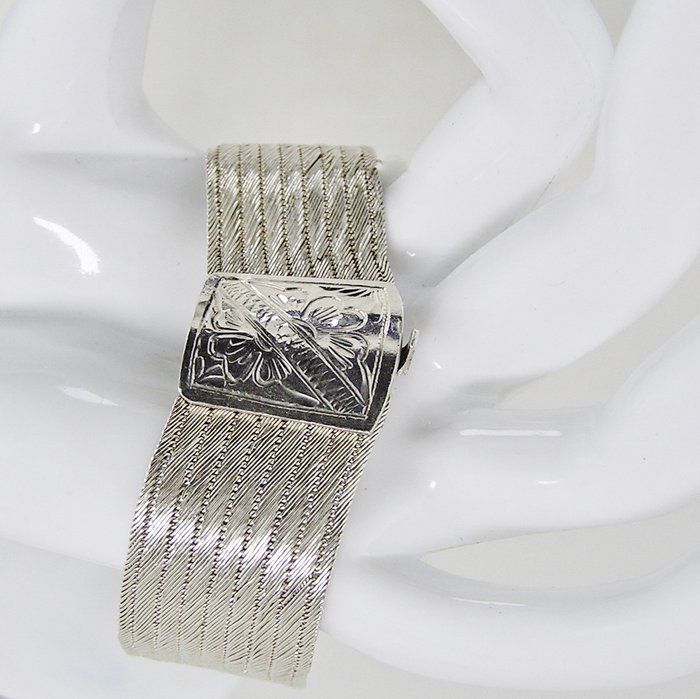 antik - 900 Zilver - Tapijt armband, hand gemaakt