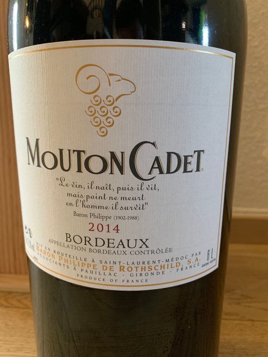 2014 Mouton Cadet - Bordeaux - 1 Mathusalem (6 l)