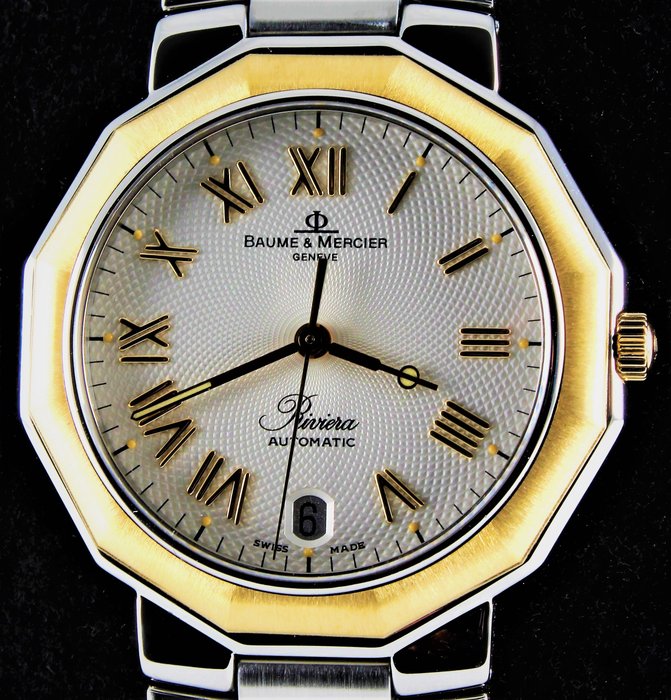 Baume & Mercier - Riviera - Automatic Chronometer - 18K Gold - Ref. No: MVO 45166 - Excellent - Warranty - Heren - 2000-2010