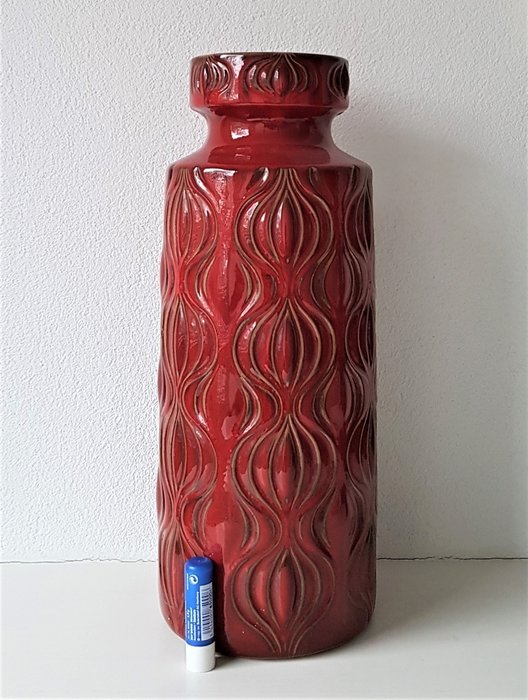 Scheurich - Large red vase - 40 cm - Earthenware