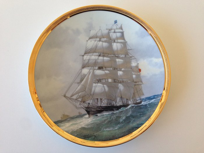 Derek G.M. Gardner - The Royal Society of Marine Artists / Franklin Mint - Plater (6) - Forgyldt, Porselen