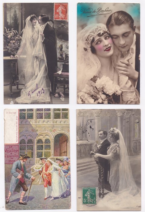Fantasy Marriage Wedding Mariage Hochzeit Postcards