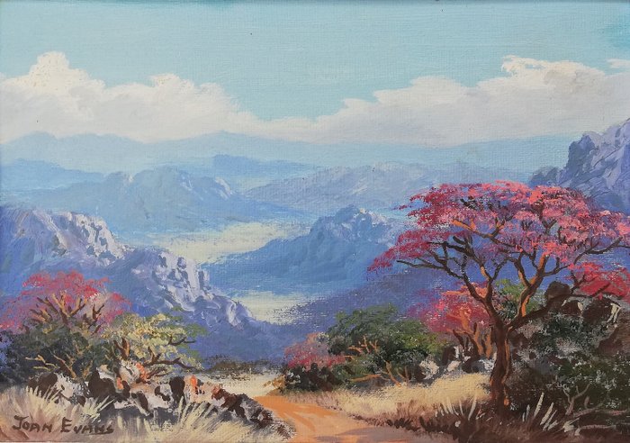 Joan Evans (1905-1986)  - African Mountain landscape