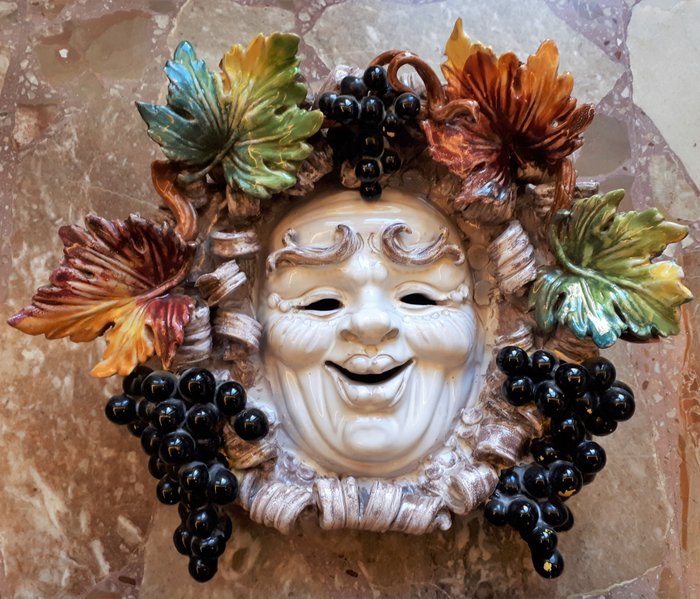 Perseo - Bacchus maske (1) - Fajance, Keramik