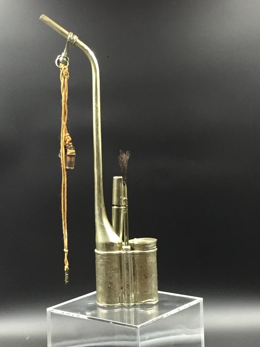 Opium pipe - Brass - China - Around 1920