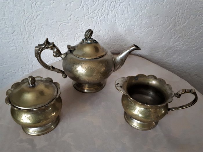 epns Tee-Set (3) - Versilbert, Versilberte Bronze - Europa - 1932