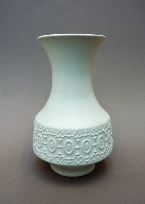 Royal Porzellan Bavaria KPM - Biscuit Blanc Op Art Vase (1) - Céramique