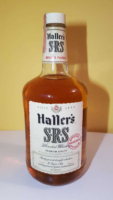 Haller's SRS 8 years old Special Stock Reserve - b. 1970-talet - 1.75 ltr.