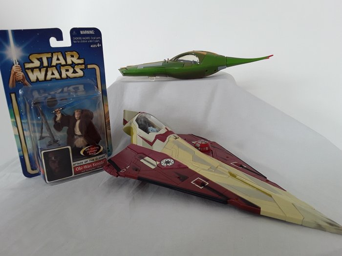 Star Wars Obi-Wan/'s Jedi Starfighter Attack of the Clones Hasbro 2002 Spaceship