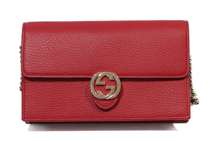 gucci gg leather wallet on a chain