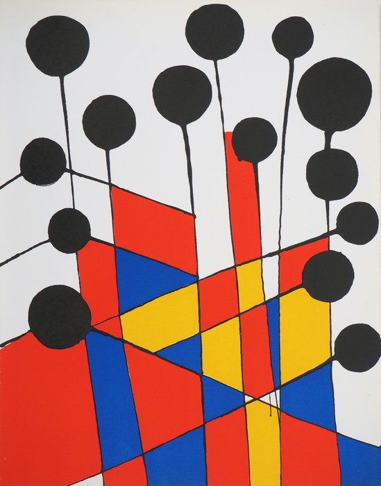 Alexander Calder (1898-1976) - Mosaïque et ballons noirs