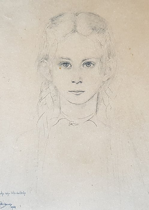 Naar Jan Toorop (1858-1928) - Annietje mijn kleindochtertje
