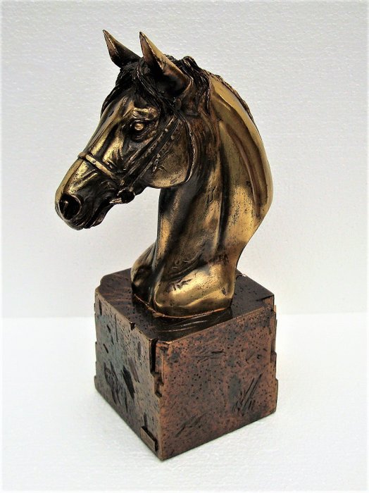 Artesanos Reunidos - Feror - Bust Pferd - Patinierte Bronze, Resin/ Polyester