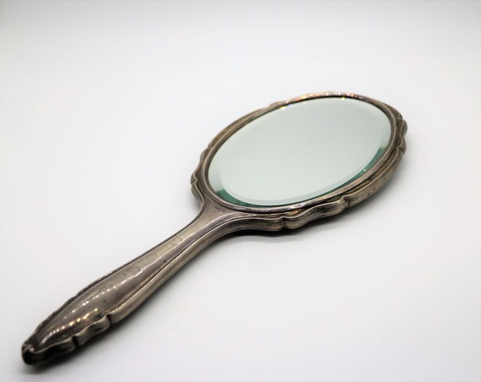 Espelho de mão - .835 prata - Lutz & Weiss, Pforzheim - Alemanha - Início do século XIX