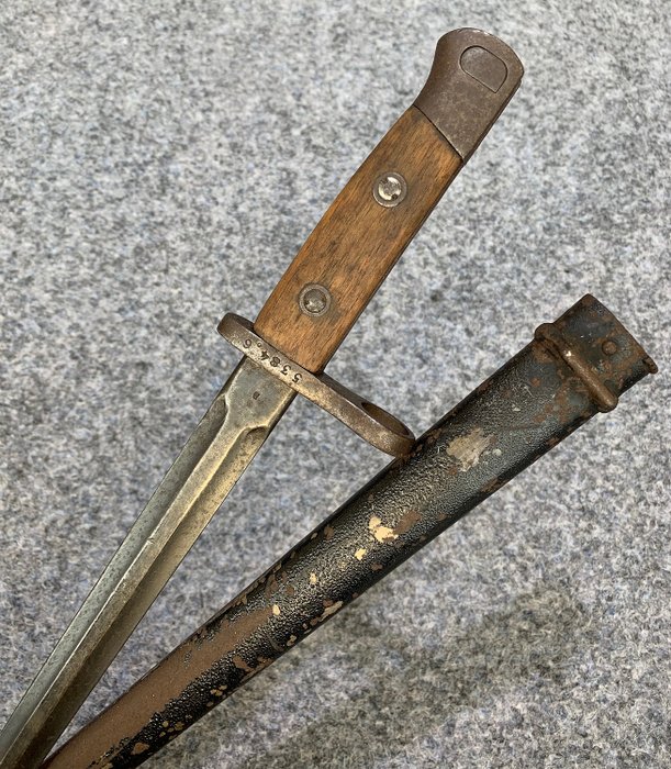 比利時 - Belgian Bayonet WWI Model 1916 - Blued Blade - D'Armes de le Etat  - 刺刀