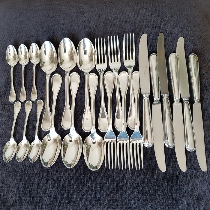 桑博內-巴羅克餐具 (24) - 銀盤 - 義大利 - 20世紀下半葉