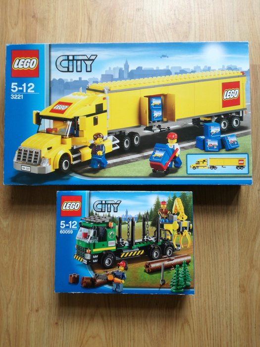 LEGO - City - 3221 + 60059 - Lorry LEGO City Truck + Logging Truck - 2000-Present - Netherlands