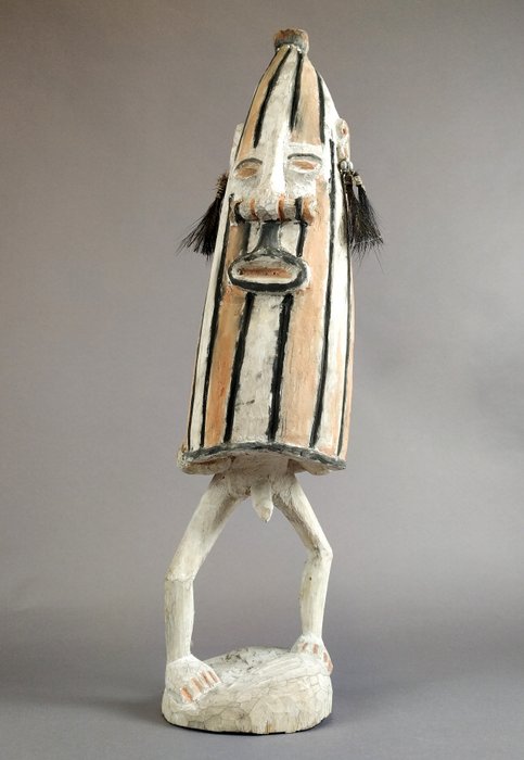 Warrior puppet  with reed armor Wood Sepik Papua  New 