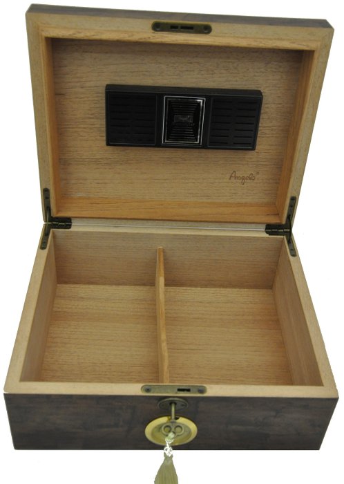 ANGELO ANTIQUE WOOD STYLE CIGAR HUMIDOR ** NEW ** 