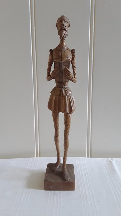 Don Quijote Woodcarving -veistos - Puu