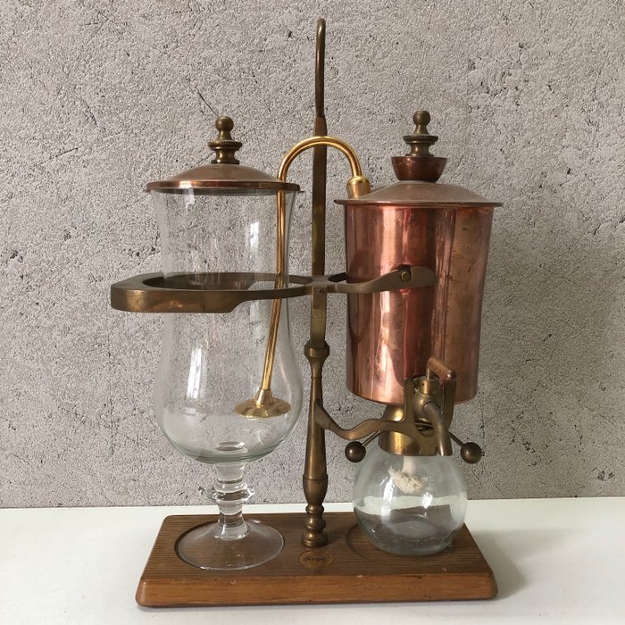 Royal Belgian Coffeemaker - Luksus Retro Balanse kaffetrakter (1) - Glass, Kobber