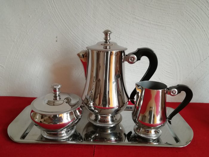 Letang Remy - 4-teiliges Kaffeeset aus Edelstahl 18/10 (1) - Bakelit, Stahl (rostfrei)