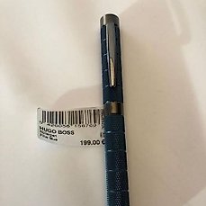 New In Box $259 Hugo Boss Pillar Blue Ballpoint Pen #HSC8924L 