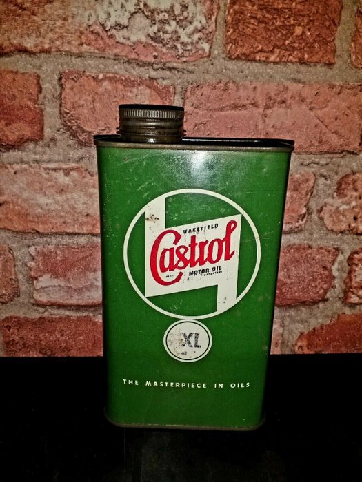油壶 - Vintage Castrol Oil XL Gallon Tin Can Rare Automobilia Classic Car Collectable Service Station Pump - 1950-1955 (1 件) 
