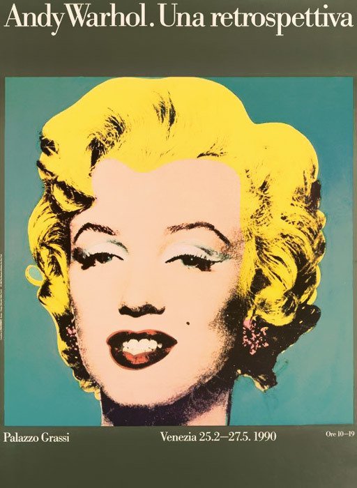 Andy Warhol Poster " Retrospective " Marilyn Monroe Exhibition Poster in Mint