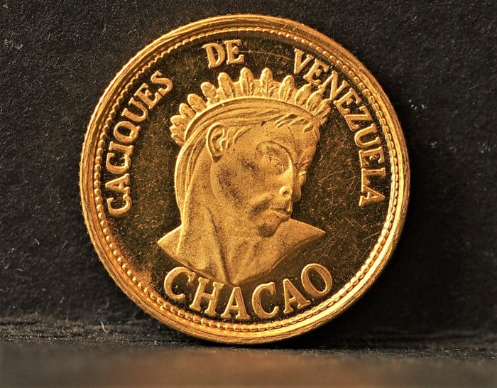 Venezuela - Caciques de Venezuela Siglo XVI - Interchange bank. Suiza - Ouro