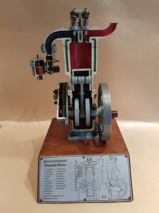 Modellek/ Játékok - instruktie model 4-takt motor - 1960-1960 