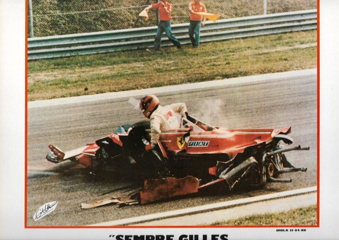 Immagine - rare nice Gilles Villeneuve Ferrari Lot -- 312T4 126CK Casco d'Oro Autosprint Imola Monument  - 1977-1981 (8 oggetti)