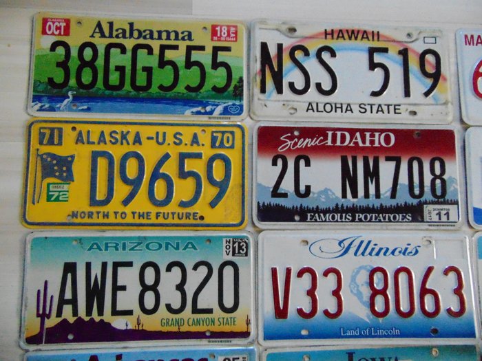 Number Plate Usa State License Plates 1970 2018 50 Catawiki