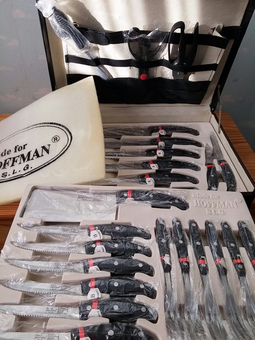 Hoffman Solingen - professional knife set in suitcase (24) - Stainless steel stainless steel