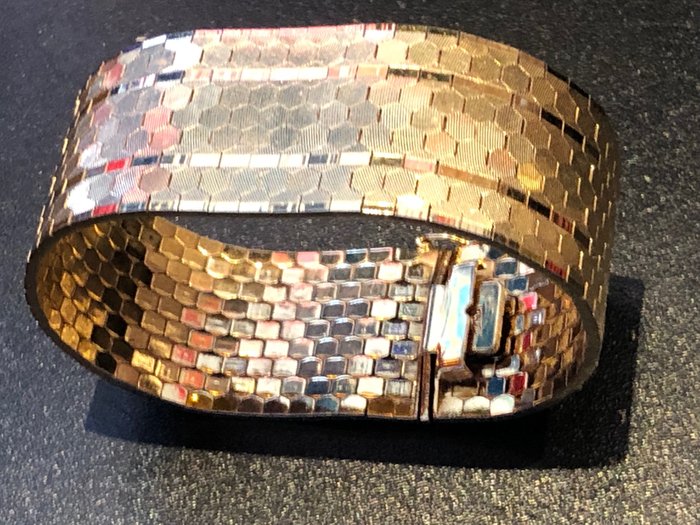 18 kt. Gold-plated - Wide statement bracelet 