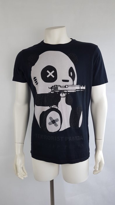 Philipp Plein - T-shirt - Panda Terrorista - gola redonda - ajuste regular