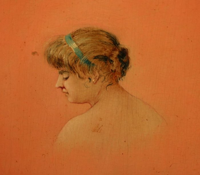 Jan van Beers (1852 - 1927) - Portret van een jongedame 