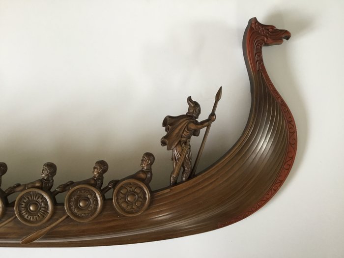 Vintage Vikings Syroco wood boat - collector's item (1) - Syroco wood USA