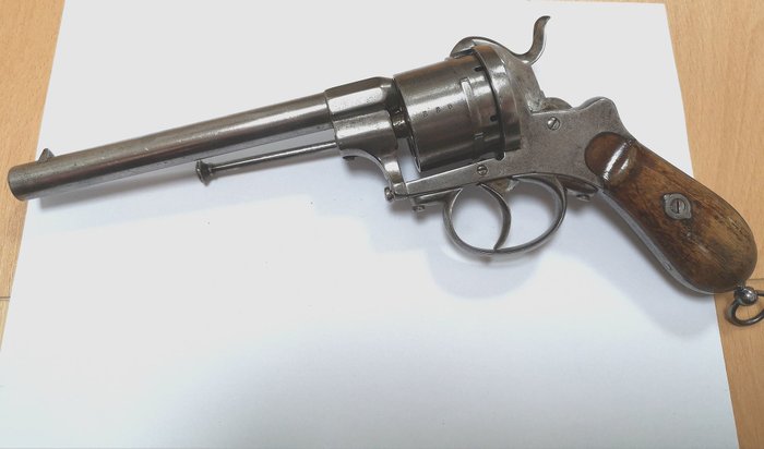 比利時 - Gros Revolver style Lefaucheux - 針式底火 (Lefaucheux勒福舍) - 左輪手槍 - 12mm cal