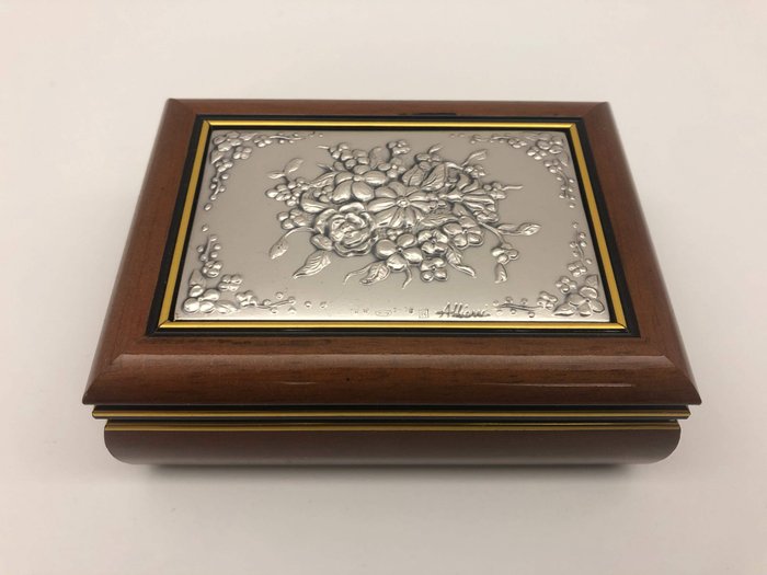 Alliani jewelry box - .925 silver, wood - Alliani  - Italy - 1950-1999