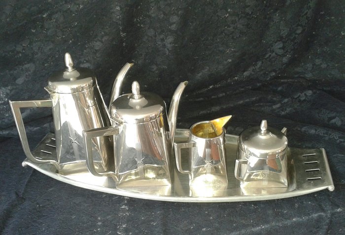 GBN BAVARIA - Servicio de té y café de 5 piezas, 1920 Art Deco
